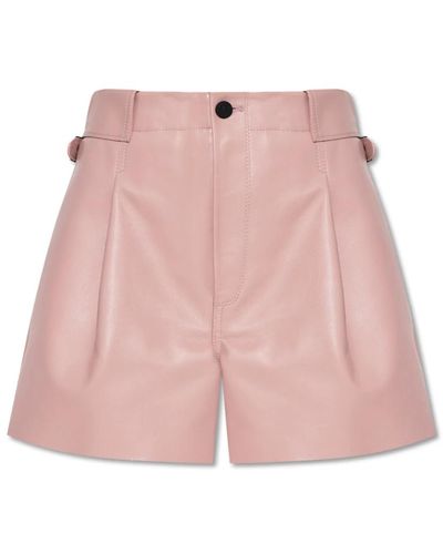 The Mannei Sakib leather shorts - Rosa