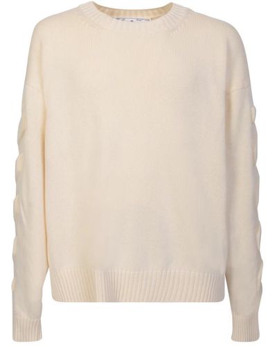 Off-White c/o Virgil Abloh Round-Neck Knitwear - Natural