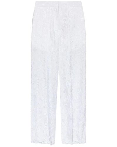 Burberry Trousers > wide trousers - Blanc