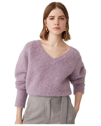 Suncoo V-Neck Knitwear - Purple