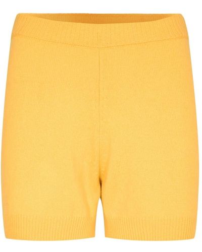 Designers Remix Shorts elásticos de lana - Amarillo