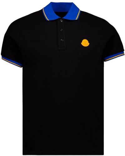 Moncler Tricolor polo shirt classic fit short sleeve - Schwarz