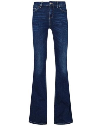 Liu Jo Flare leg jeans mit elastischem bund - Blau