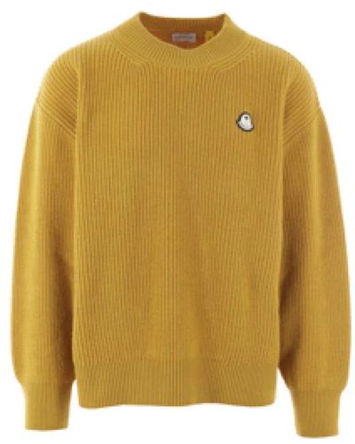 Moncler Round-Neck Knitwear - Yellow