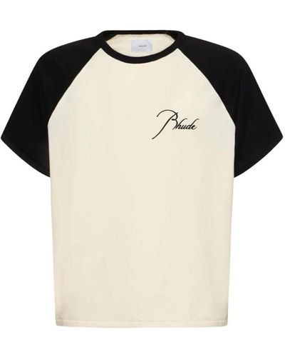 Rhude T-Shirts - Natural