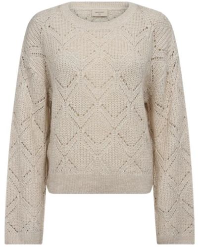Freequent Round-Neck Knitwear - Natural