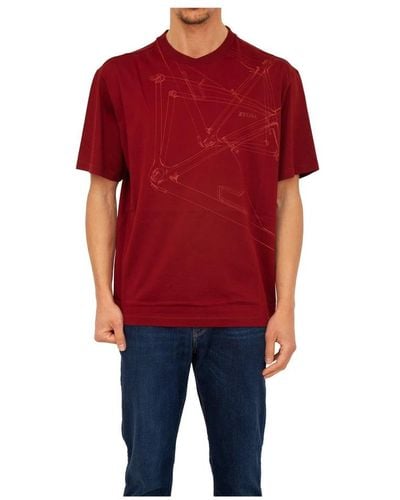 ZEGNA T-Shirts - Red