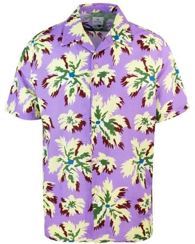 PS by Paul Smith Short Sleeve Shirts - Purple