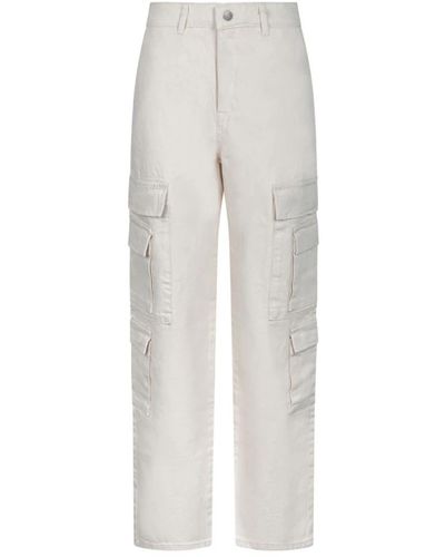 SELECTED Pantaloni cargo bianco crema