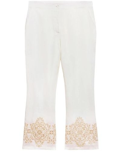 Elena Miro Pantalones elegantes para mujeres - Blanco