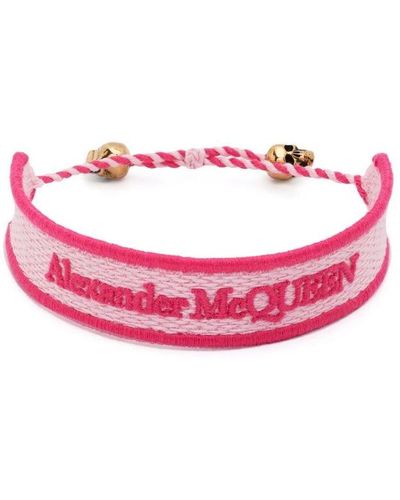 Alexander McQueen Skull logo armband - hellrosa - Pink