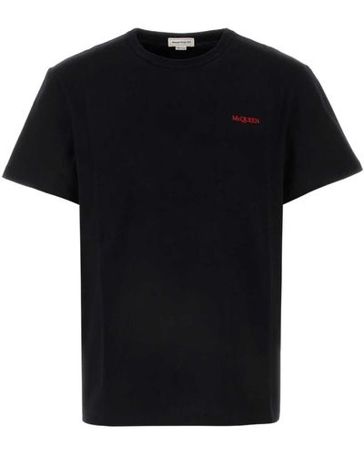 Alexander McQueen Stylisches schwarzes baumwoll-t-shirt