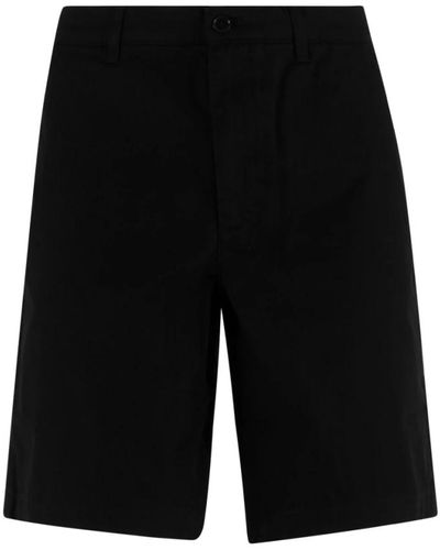 Lacoste Schwarze bermuda-shorts mit knopfverschluss