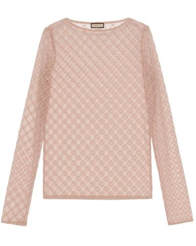 Gucci Long Sleeve Tops - Pink