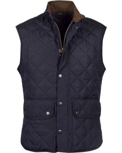 Barbour Gilet trapuntato senza maniche colletto velluto blu navy