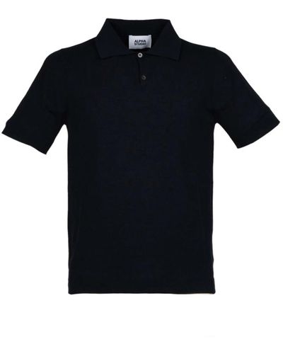 Alpha Studio Polo Shirts - Black