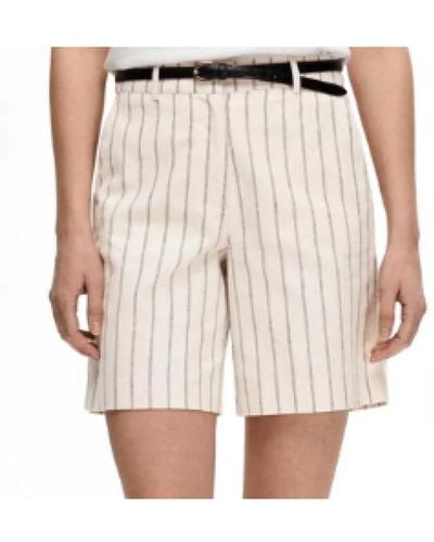 SELECTED Pin stripe shorts - Natur