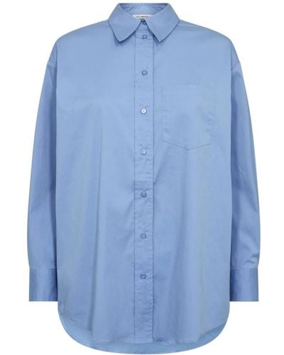 co'couture Oversize cottoncc crisp camisa - Azul