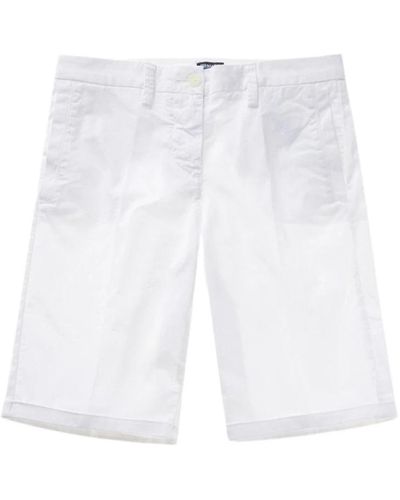 Blauer Shorts - Weiß
