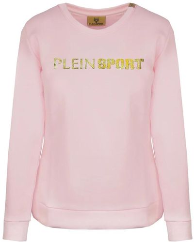 Philipp Plein Sportlicher langarm rundhals pullover - Pink