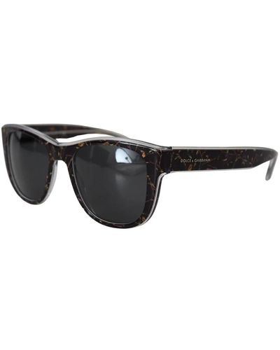 Dolce & Gabbana Schwarze quadratische sonnenbrille uv400 schutz