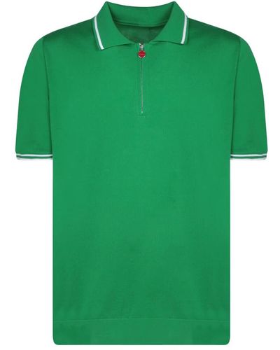 Kiton Grüne t-shirts polos für männer