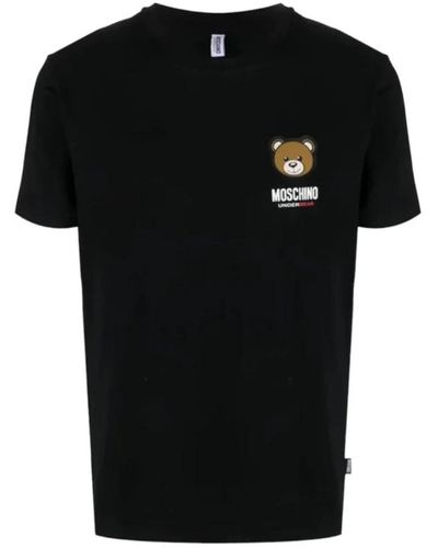 Love Moschino Schwarzes baumwoll-t-shirt für männer