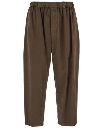 Lemaire Trousers > straight trousers - Marron