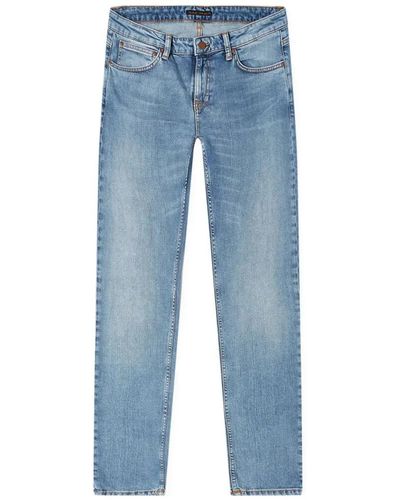 Nudie Jeans Jeans skinny lin blu horizon