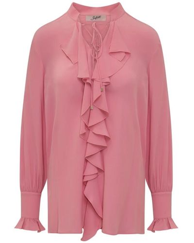The Seafarer Elegante blusa de manga larga - Rosa
