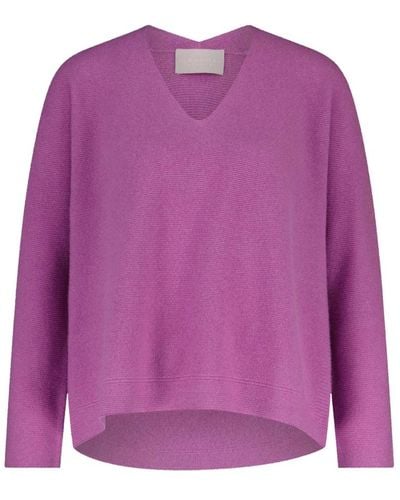 Hemisphere Knitwear > v-neck knitwear - Violet