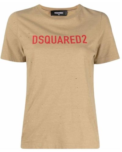 DSquared² Casual t-shirt baumwolle - Natur
