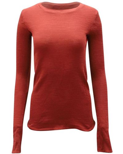 Vince Long Sleeve Tops - Red