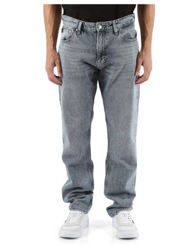 Calvin Klein Authentische straight jeans fünf taschen - Grau