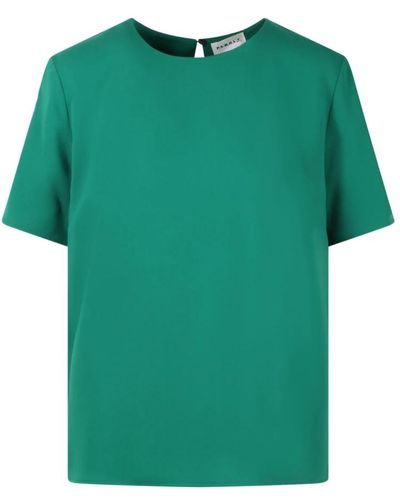 P.A.R.O.S.H. Bluse mit stichdetail kurzarm - Grün