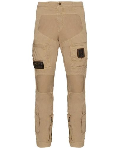 Aeronautica Militare Straight Trousers - Natural