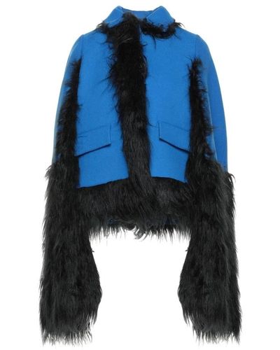 Maison Margiela Faux Fur & Shearling Jackets - Blue