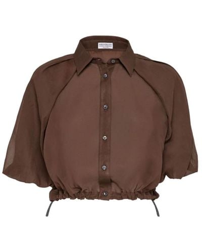 Brunello Cucinelli Shirts - Brown