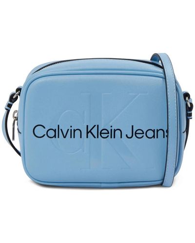 Calvin Klein Blauer schultertasche mit reißverschluss