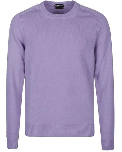 Tom Ford Round-Neck Knitwear - Purple
