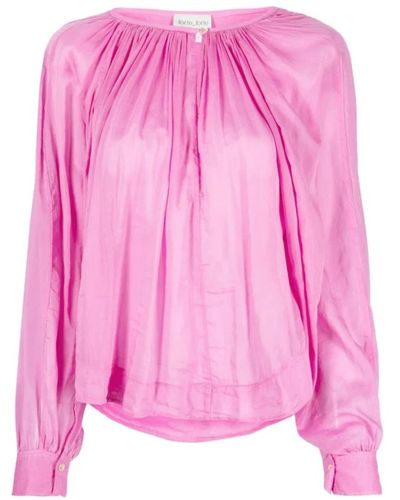 Forte Forte Elegante blusa bohemia rosa