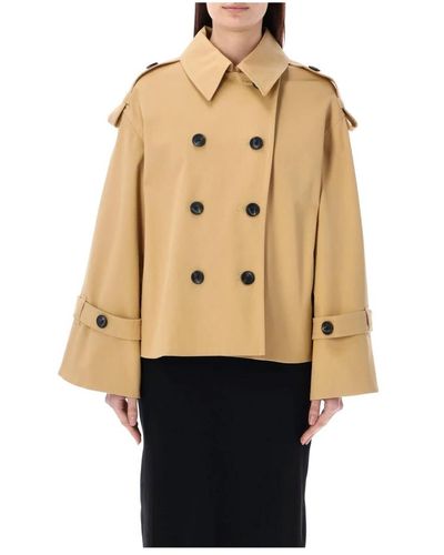 By Malene Birger Crop trench coat - Natur