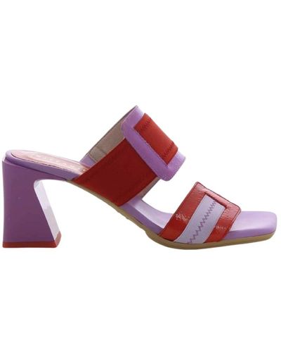 Hispanitas Shoes > heels > heeled mules - Rouge