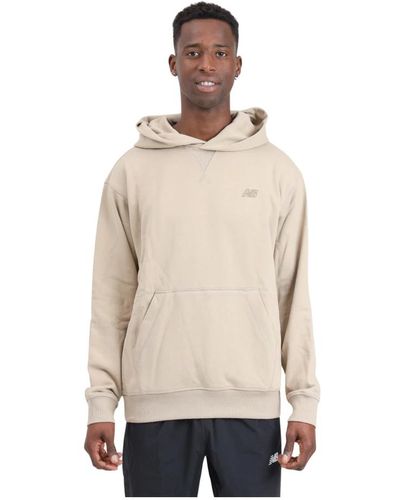 New Balance French terry hoodie athletics - Natur
