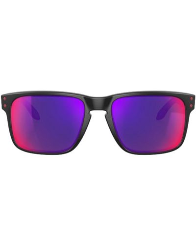 Oakley Sportliche sonnenbrille schwarz rot iridium - Lila