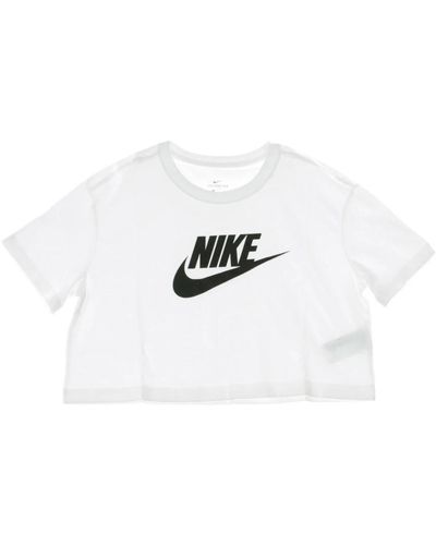 Nike Ikonic crop t-shirt weiß/schwarz