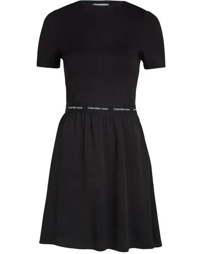 Calvin Klein Short Dresses - Black