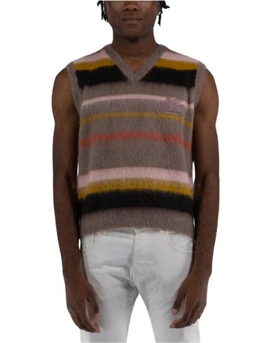 Etro Sleeveless Knitwear - Brown