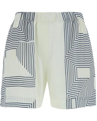 Low Classic Shorts bianchi con stampa - Blu