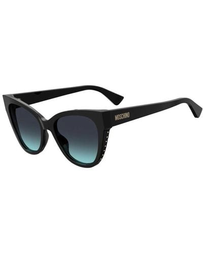 Moschino Stilvolle sonnenbrille in schwarz und grau
